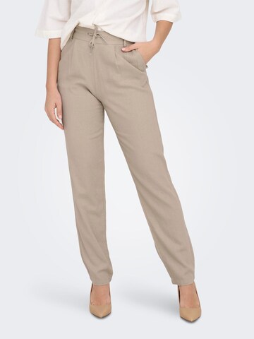 Regular Pantalon à pince 'CARO POPTRASH' ONLY en beige : devant