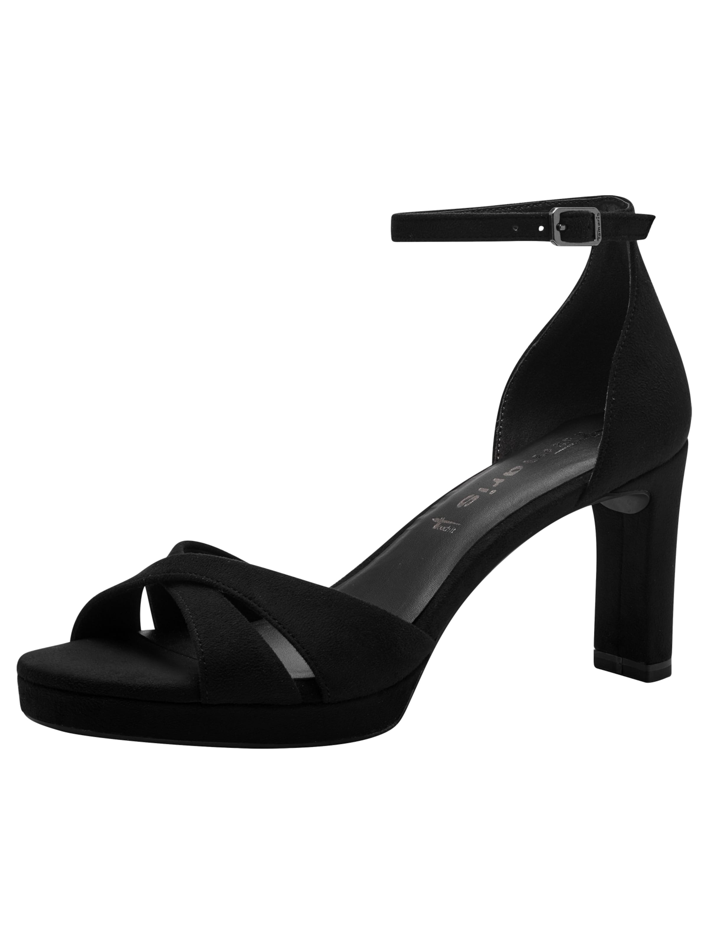 Tamaris Strap Sandals in Black: front