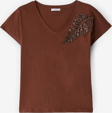 T-shirt MOTIVI en marron : devant