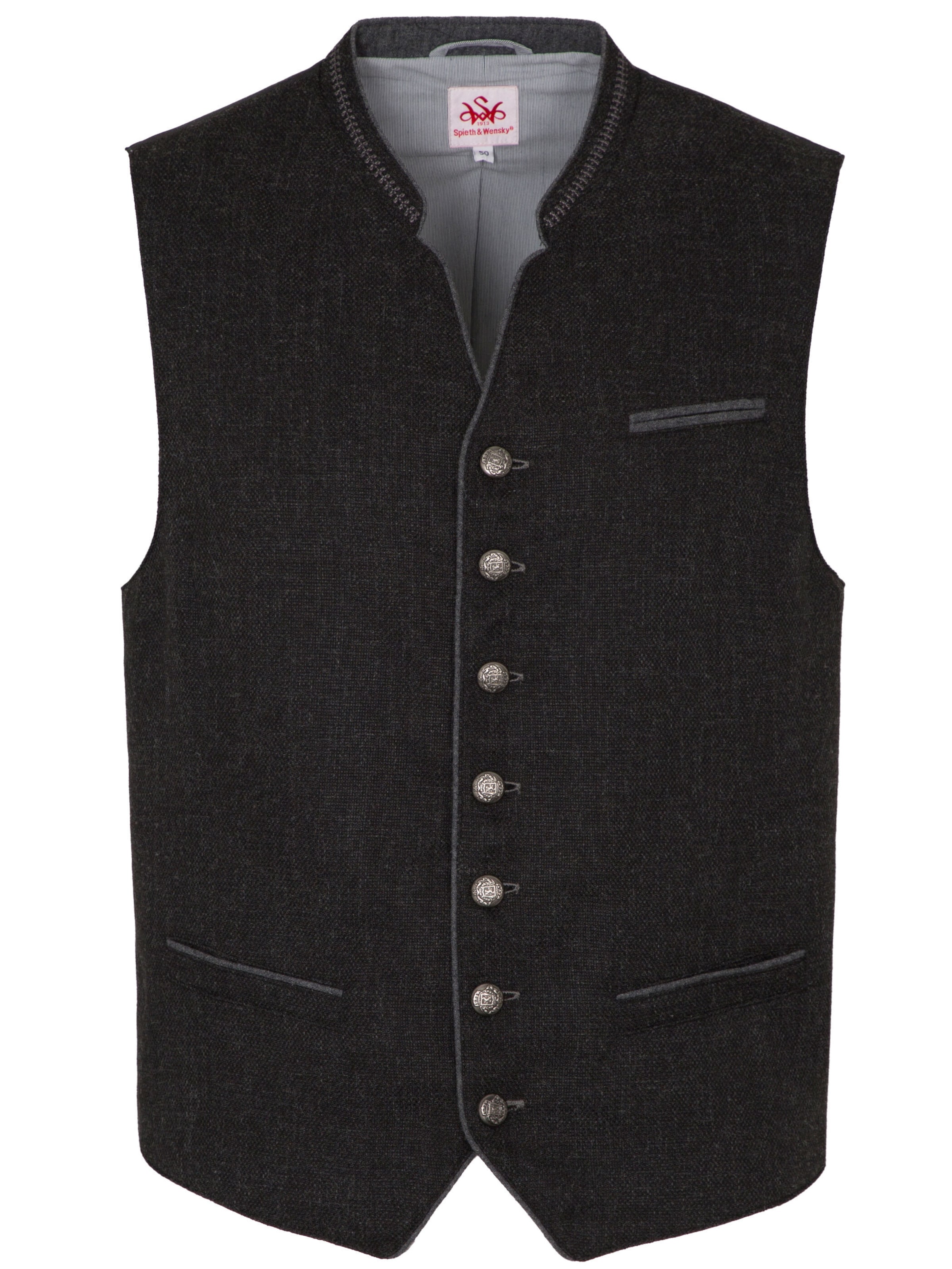 Gilet folklorique SPIETH & WENSKY en gris : devant