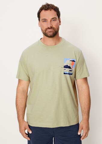 s.Oliver Men Big Sizes Shirt in Green: front