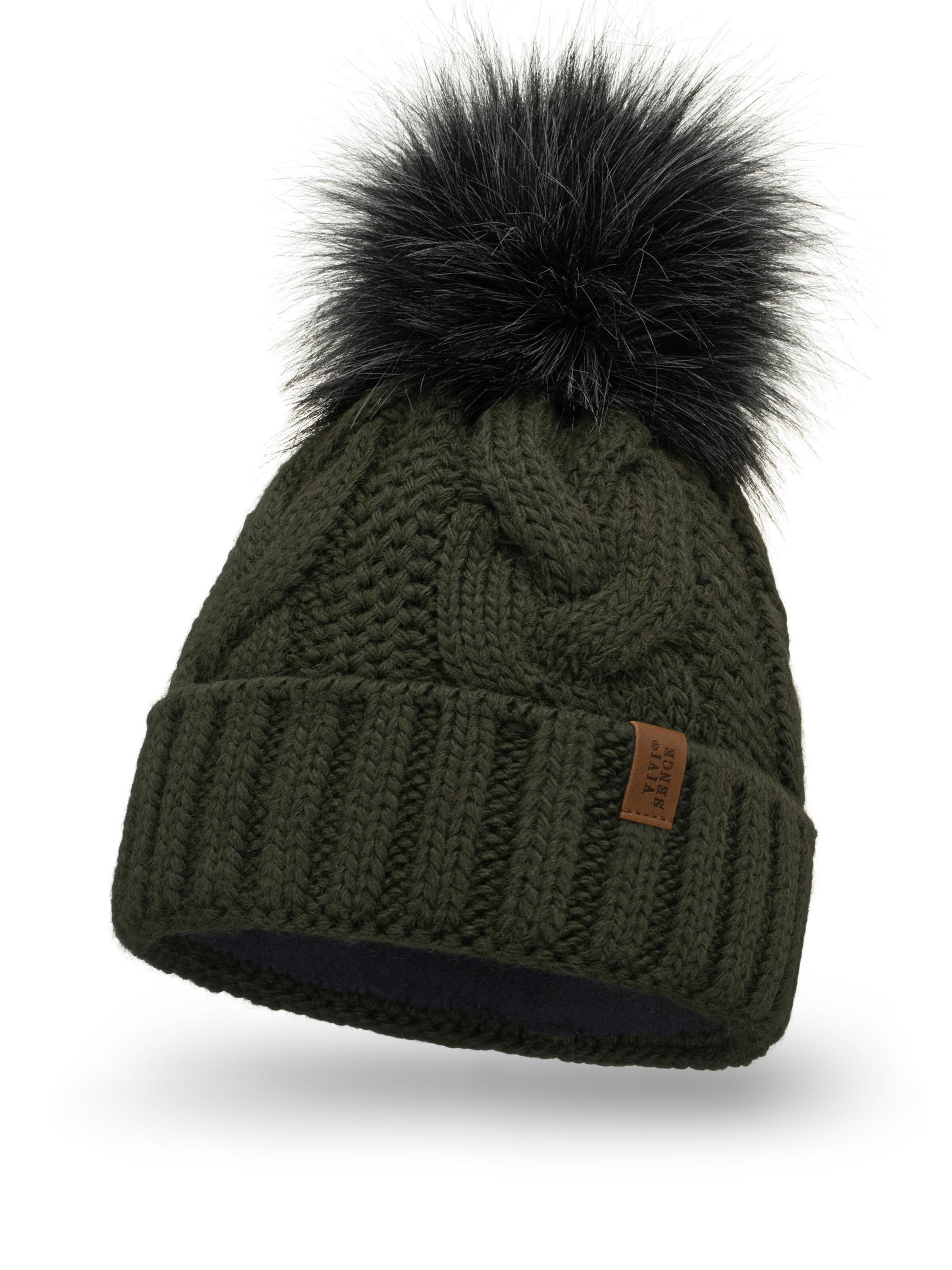 Vivisence Beanie '7014' in Green: front