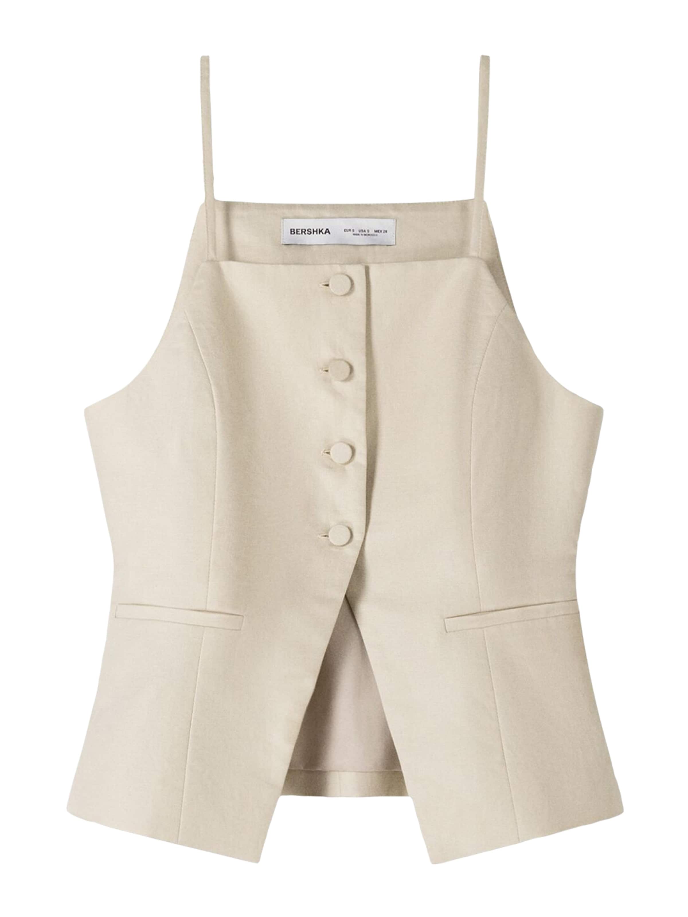 Camicia da donna di Bershka in beige: frontale