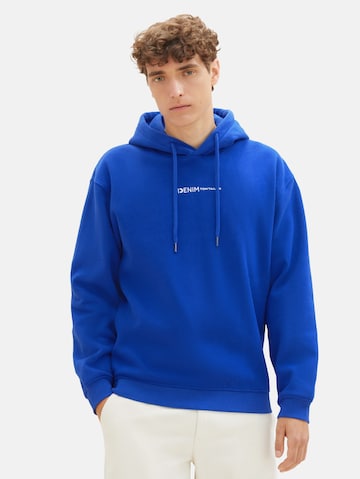 TOM TAILOR DENIM - Sweatshirt em azul: frente