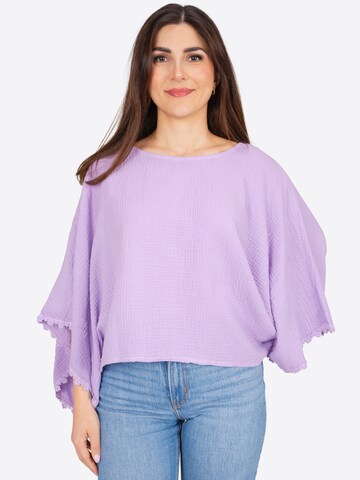 Seasons of April Blouse in Purple: front