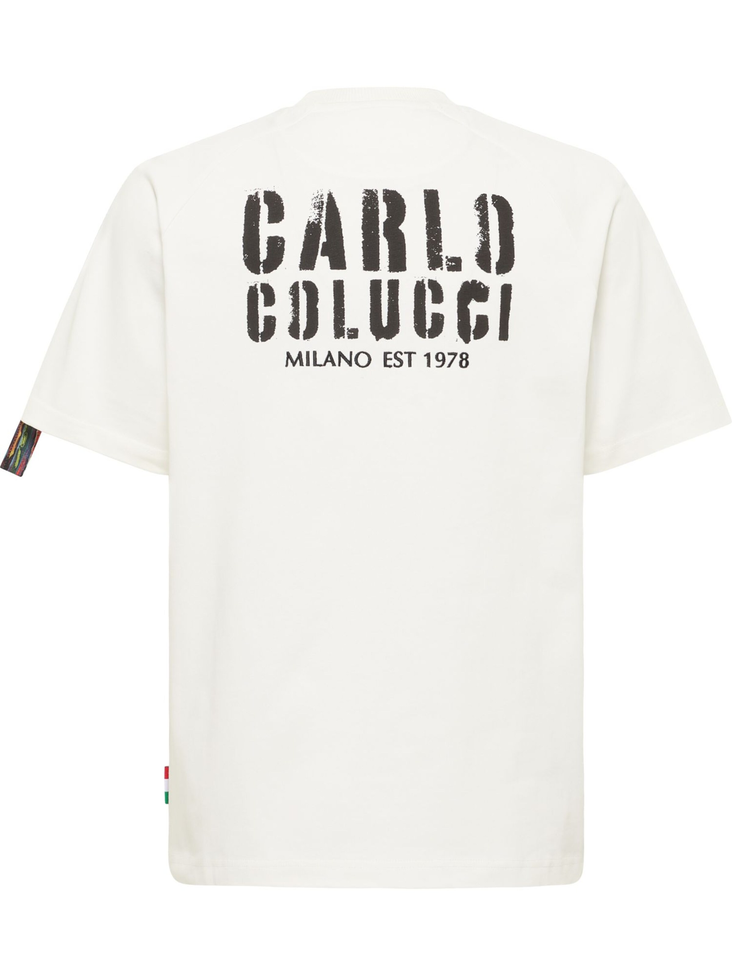 T-Shirt 'Evoli' Carlo Colucci en blanc