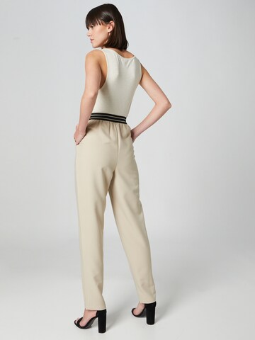 Guido Maria Kretschmer Women Regular Trousers with creases 'Eleni' in Beige