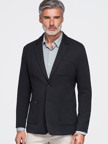 Ombre Slim fit Business Blazer in Black: front