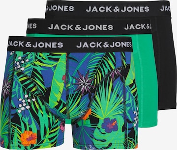 JACK & JONES - Calzoncillo boxer 'FLOWER' en verde: frente