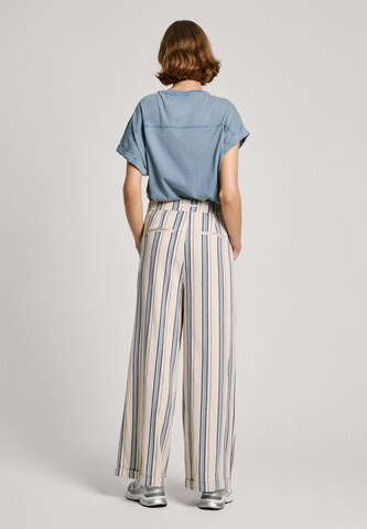 Pepe Jeans Wide Leg Hose 'Astrid' in Beige
