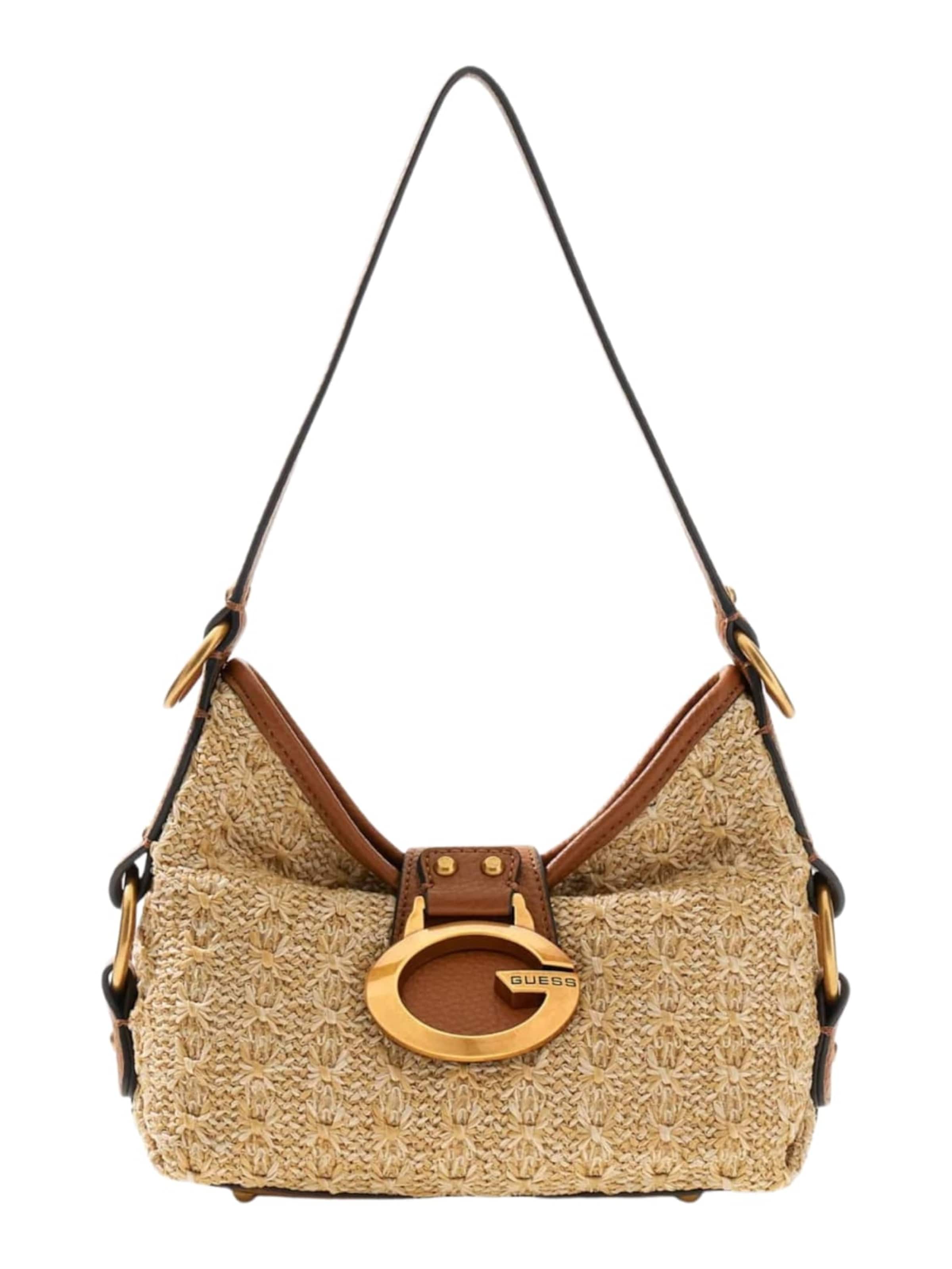GUESS Kleidersack 'Guess Pochettes Zalina Flap Clutch Natural/Cognac'‌‌‌‌ in Braun: Vorderseite