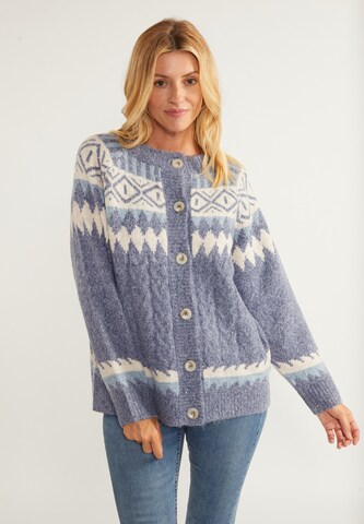 usha BLUE LABEL Knit cardigan 'Lynnea' in Blue: front