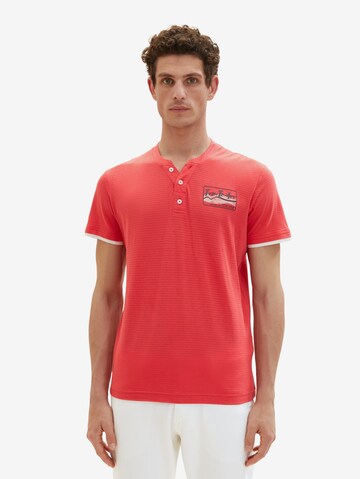 T-Shirt TOM TAILOR en rouge : devant