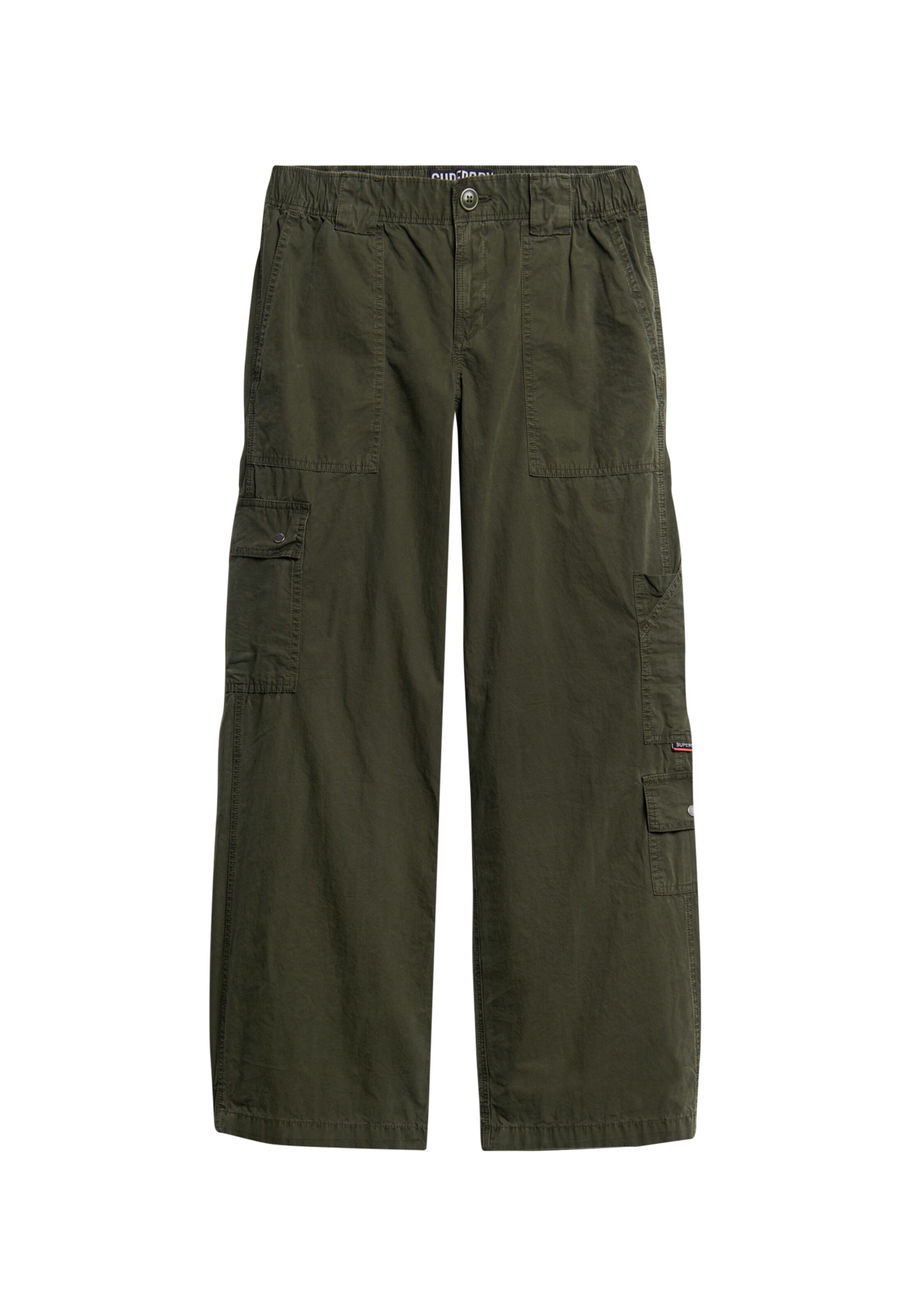 Superdry Pantalon cargo en vert foncé, Vue avec produit