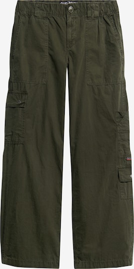 Superdry Pantalon cargo en vert foncé, Vue avec produit