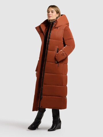 khujo Winter coat 'Soulani5 Shiny' in Brown