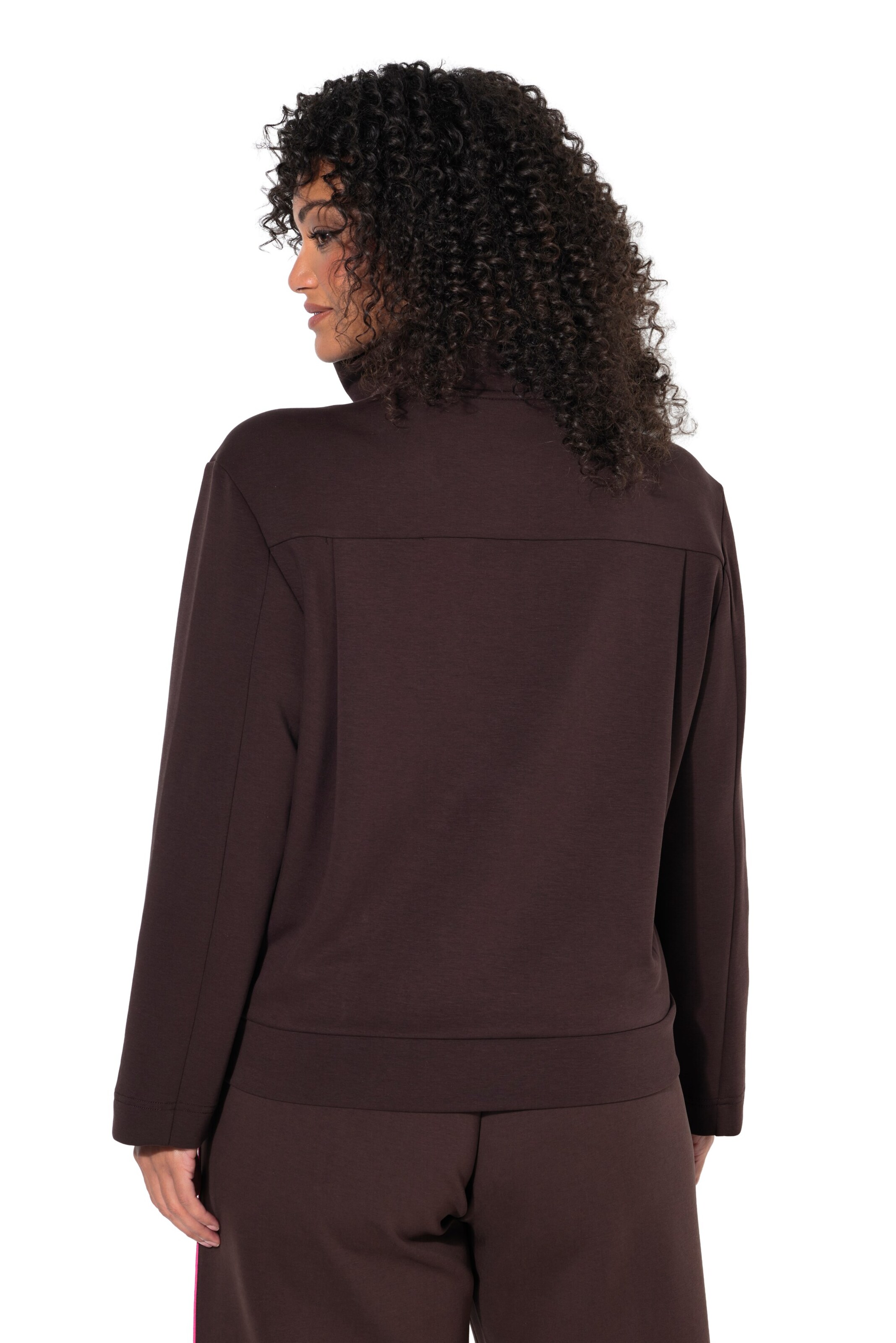 Ulla Popken Sweatjacke in Braun