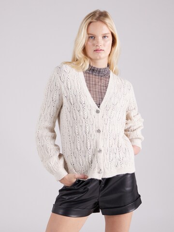 MORE & MORE Knit cardigan in Beige: front