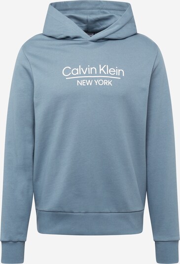 Calvin Klein Μπλούζα φούτερ σε μπλε φιμέ / λευκό, Άποψη προϊόντος