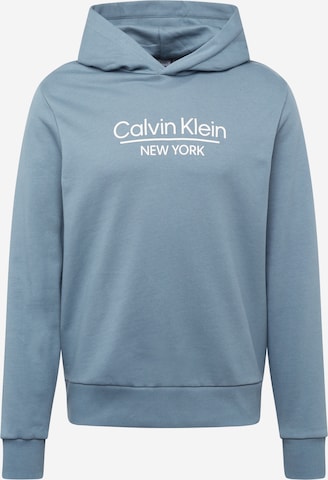 Sweat-shirt Calvin Klein en bleu : devant