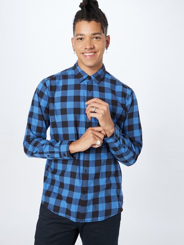 Coupe regular Chemise ESPRIT en bleu : devant