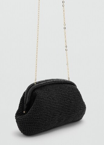 MANGO Clutch 'Corfu' in Schwarz: Vorderseite