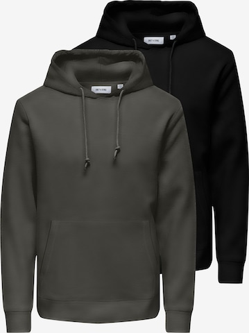 Only & Sons Sweatshirt 'ONSCHASE' in Grey: front