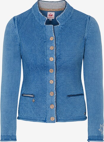 SPIETH & WENSKY Knit Cardigan 'Tarana' in Blue: front