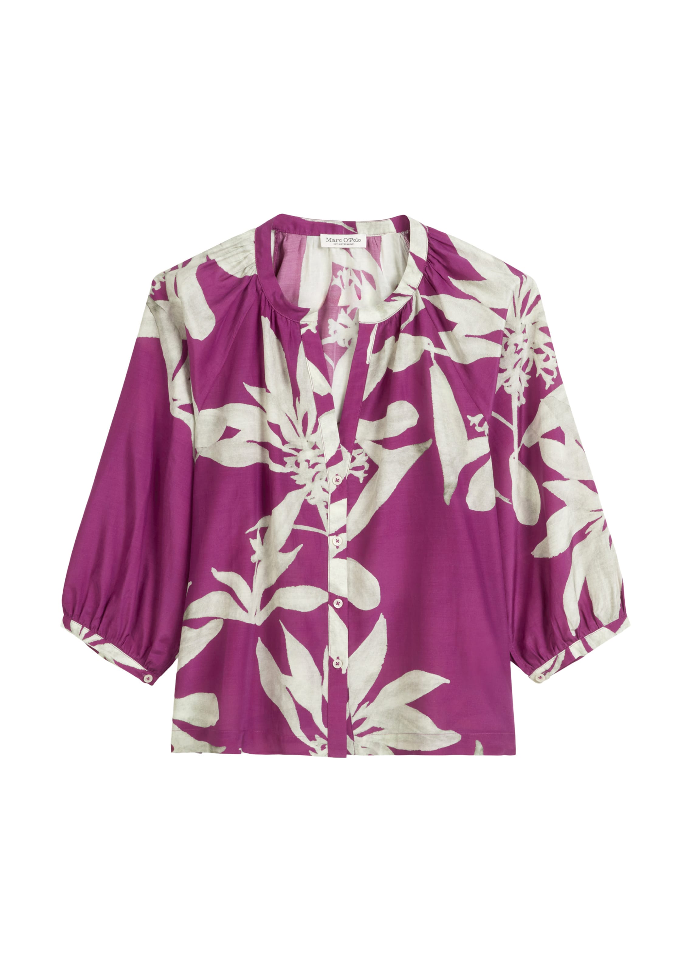 Marc O'Polo Bluse 'Muster-Favorit' in Lila: Vorderseite