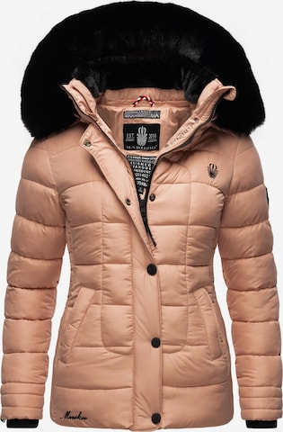 MARIKOO Winter Coat 'Qesraa' in Pink: front