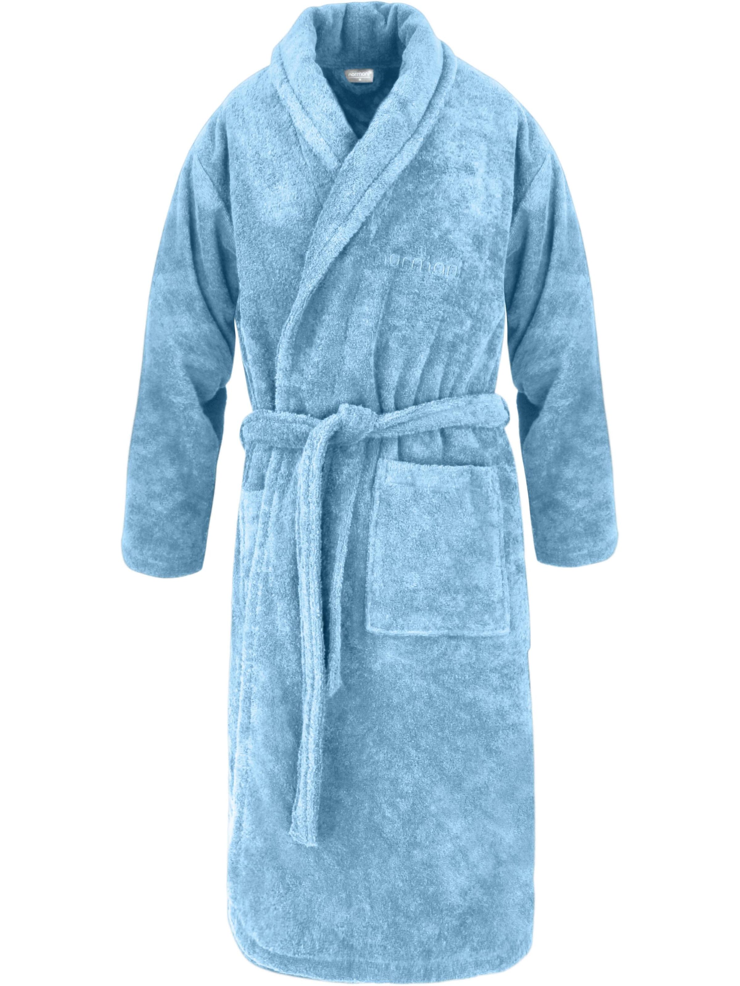 normani Bathrobe long in Blue: front