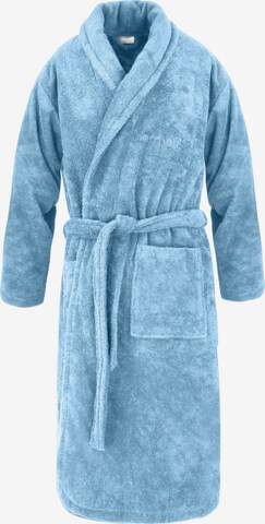 normani Long Bathrobe in Blue: front