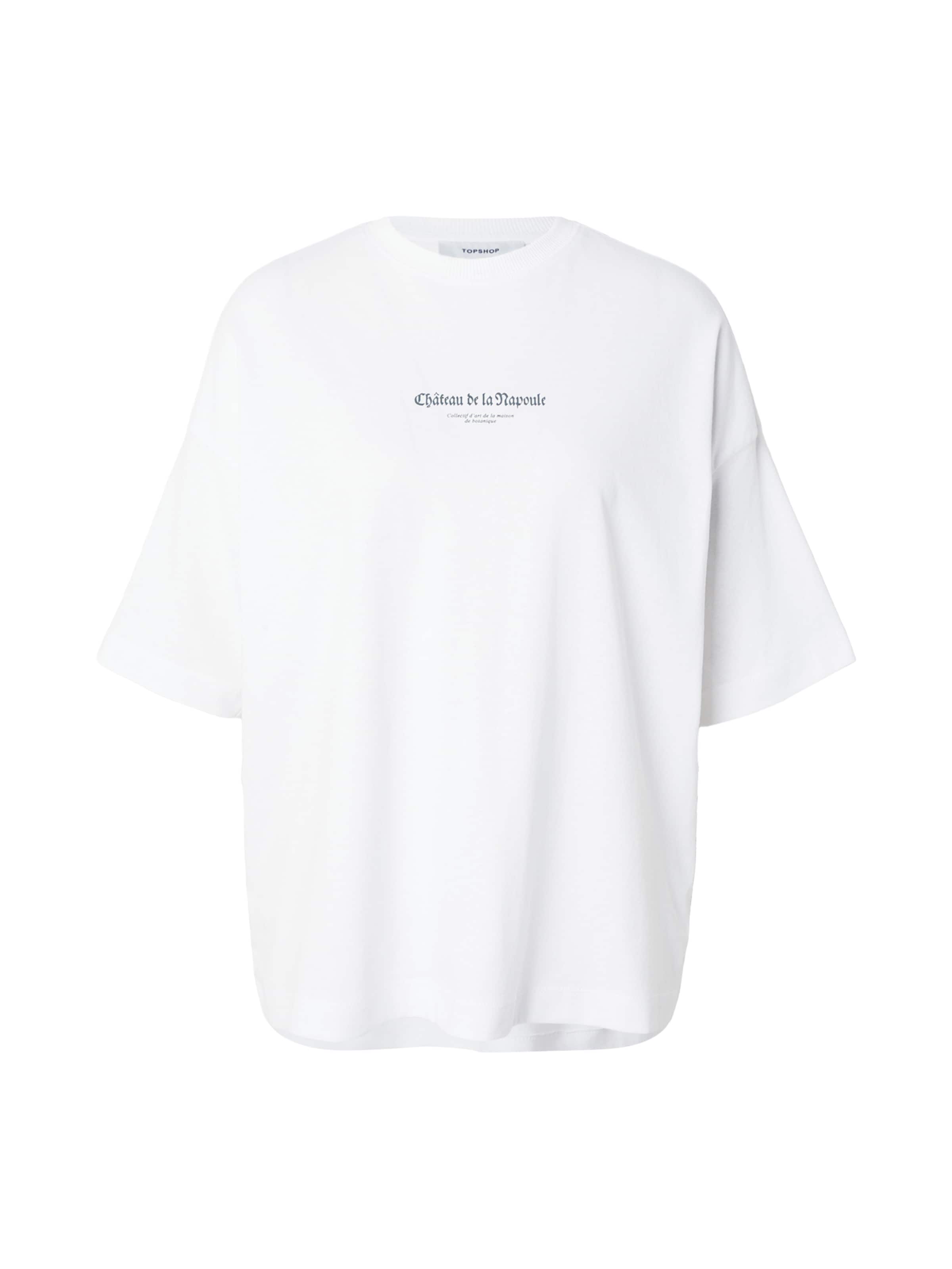 TOPSHOP - Camiseta talla grande 'PREMIUM' en blanco: frente