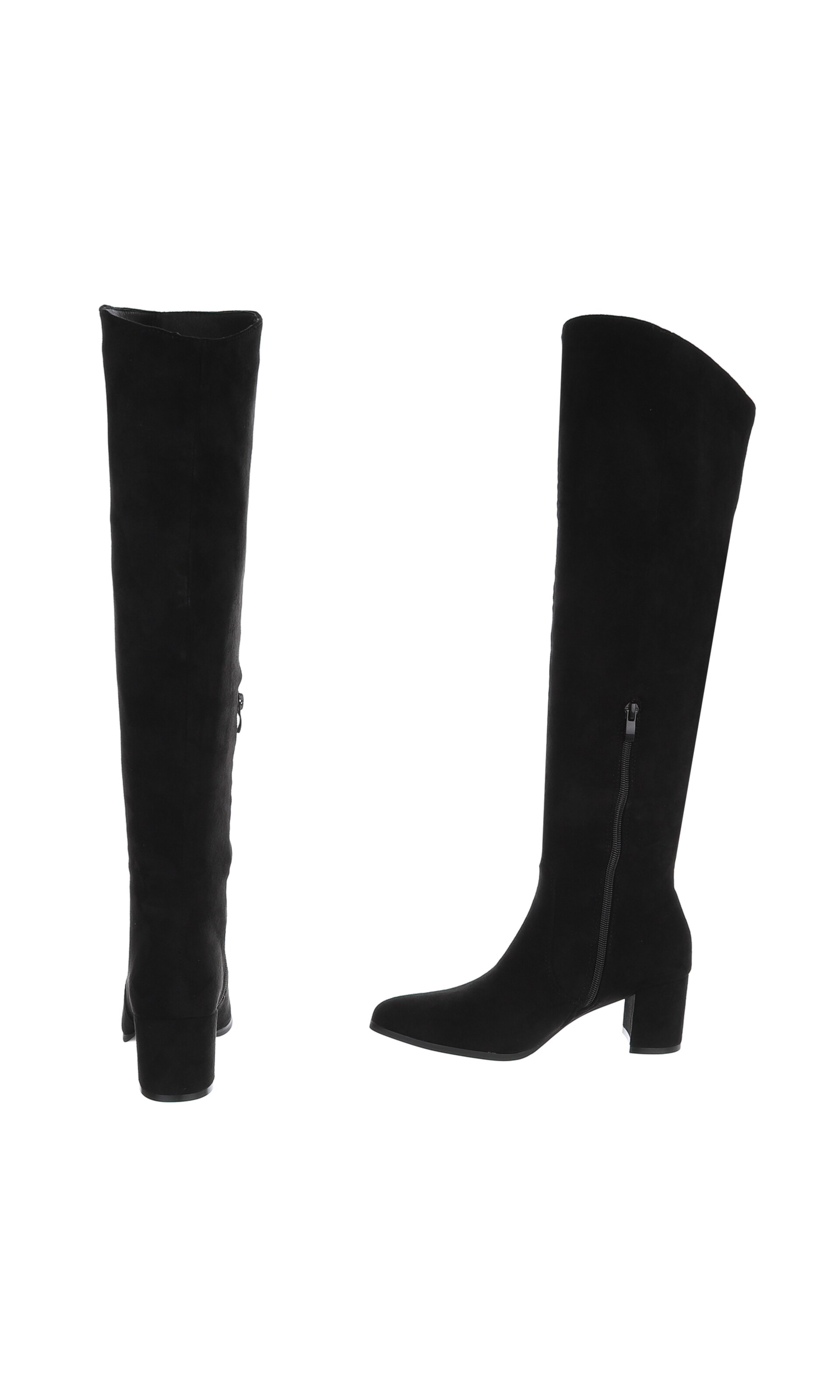 Ital-Design Overknees in Schwarz