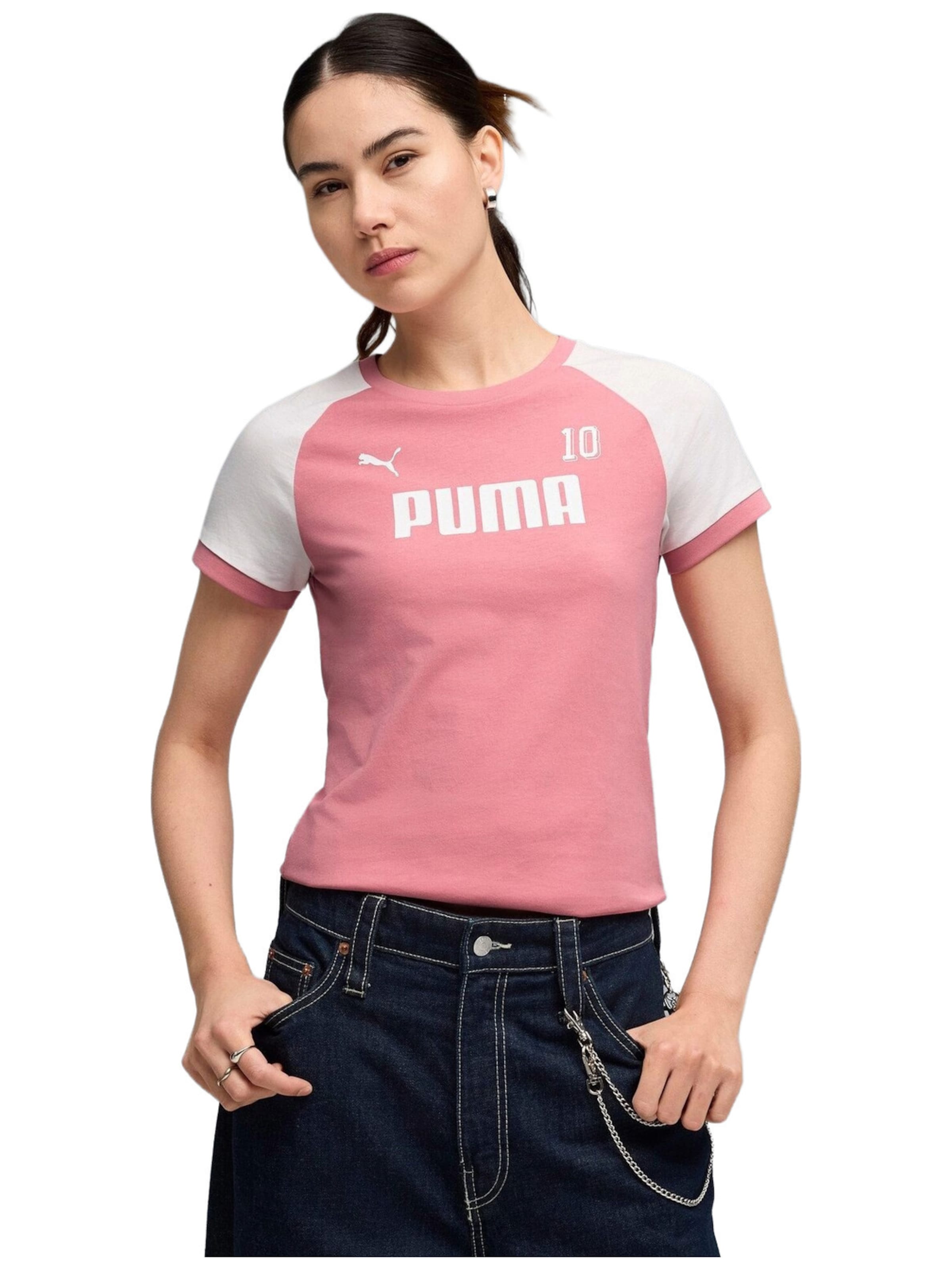 PUMA - Camiseta 'Puma Sport Ringertee' en rosa: frente