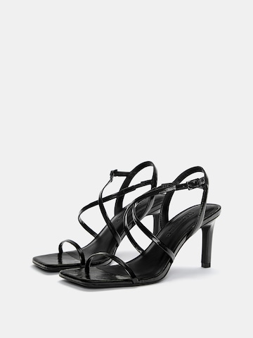 Pull&Bear Strap sandal in Black