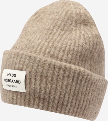 MADS NORGAARD COPENHAGEN Beanie 'Tosca Anju' in Brown: front