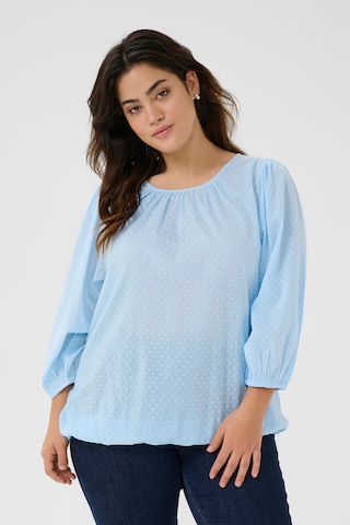 KAFFE CURVE Bluse 'Rory' in Blau: Vorderseite