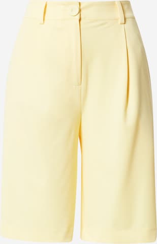 Love & Divine tavaline Voltidega püksid, värv kollane: eest vaates