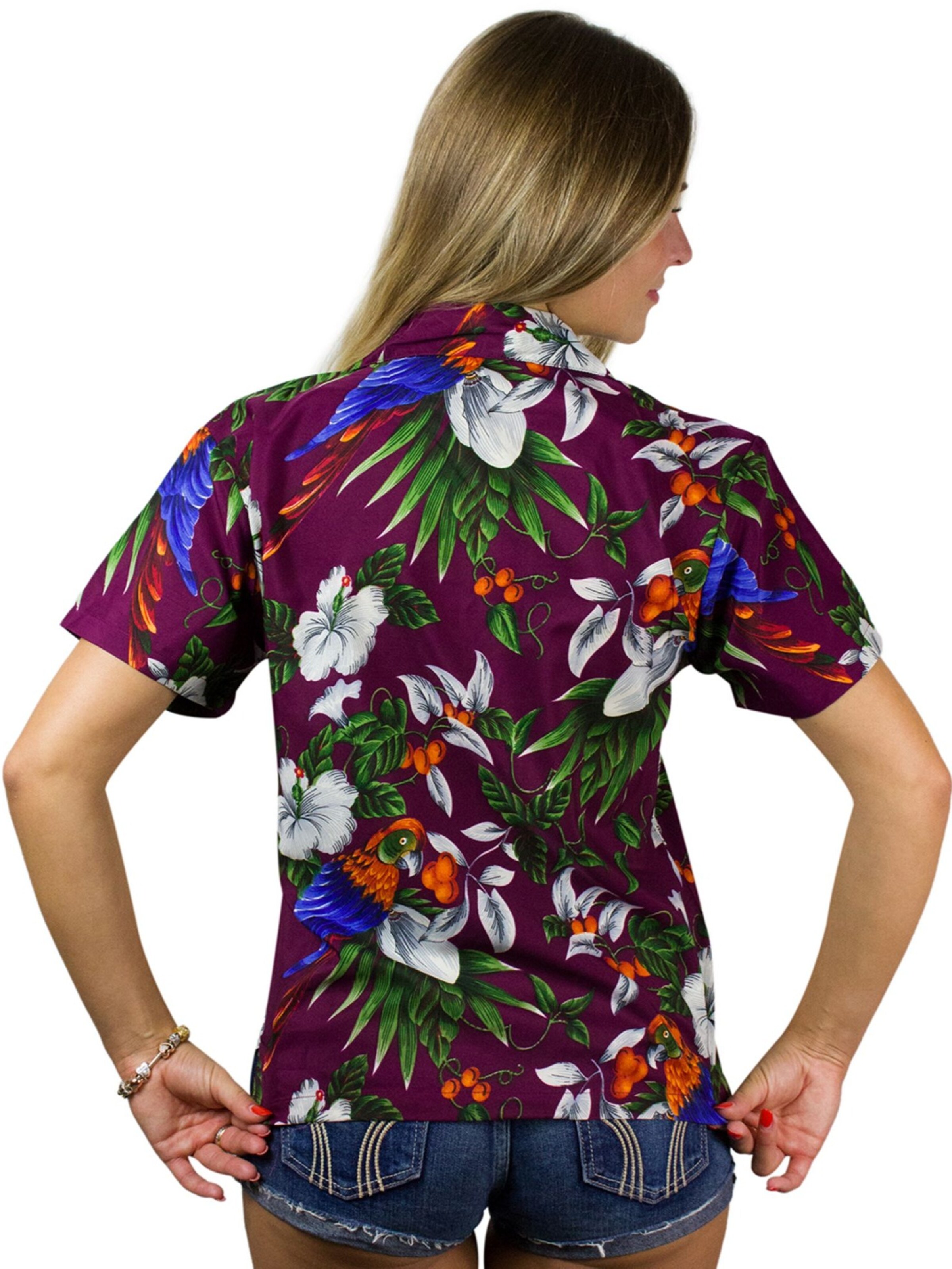 King Kameha Blouse 'Cherryparrot' in Red