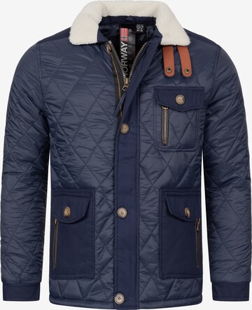 Geo Norway Winter Jacket in Blue: front