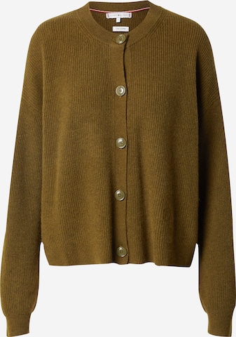 TOMMY HILFIGER Knit cardigan in Green: front