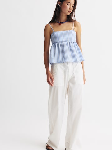 Pull&Bear Top 'PACIFIC' in Blue