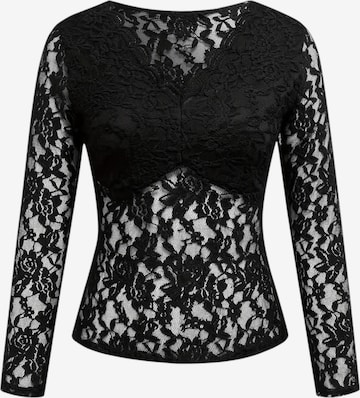 LapaPlus Top 'Damen Spitzen Shirt' in Zwart: voorkant