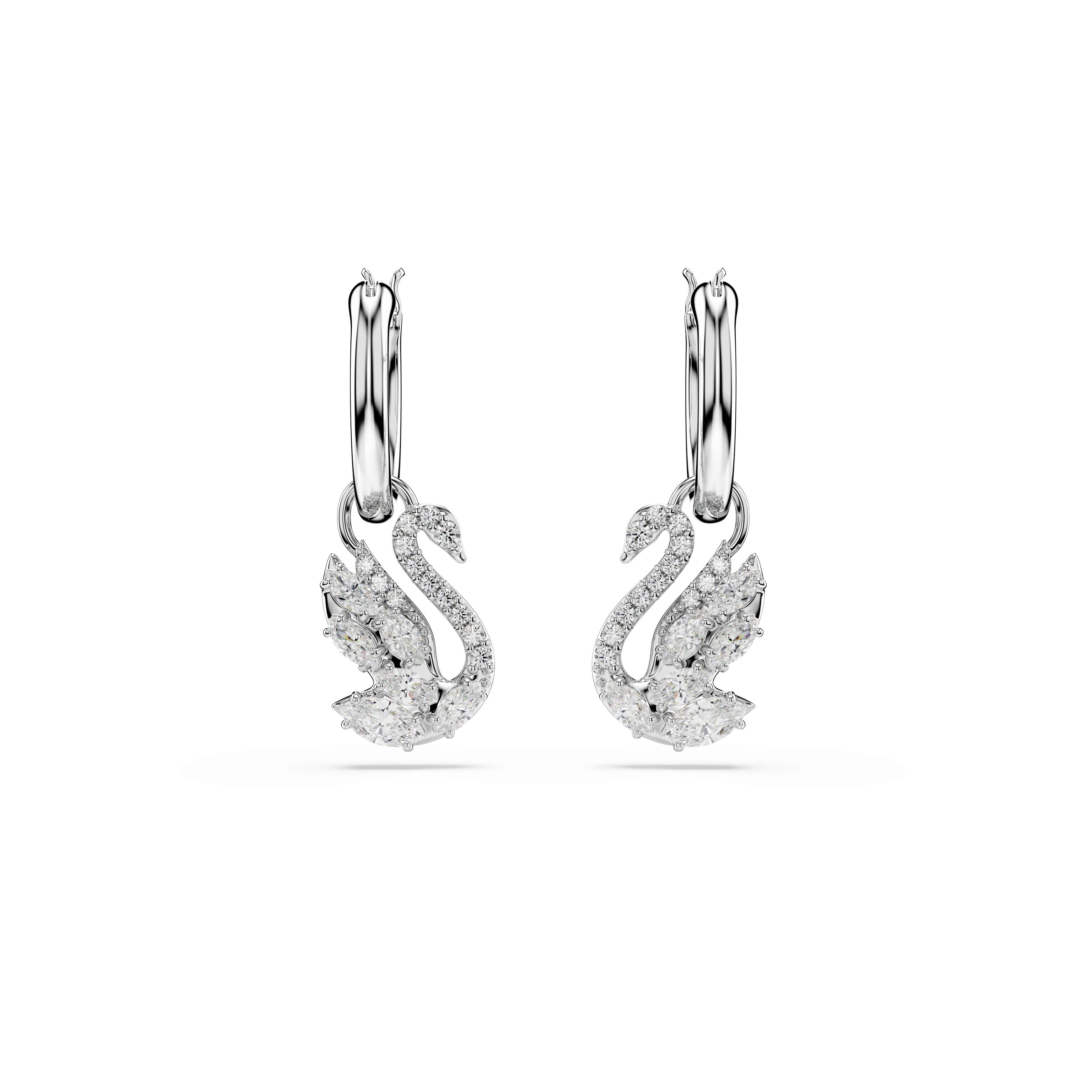Swarovski Серьги 'SWAN' в Белый