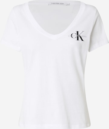 Calvin Klein Jeans Majica | bela barva: sprednja stran