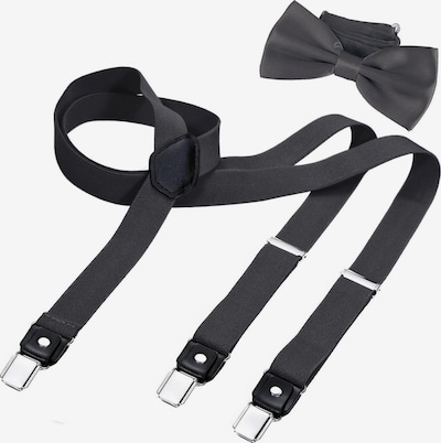 DonDon Suspenders 'DonDon Hosenträger 2,5 cm breit und Fliege handgefertigt für Hochzeit, Party, Smoking, Braun' in XS-XL in Grey, Item view