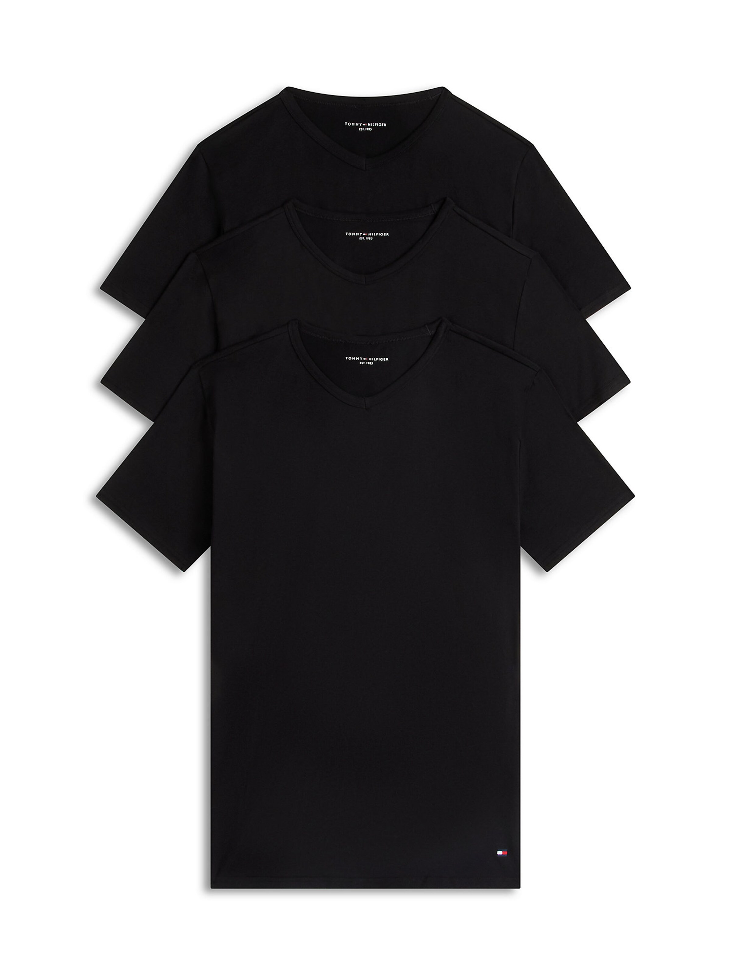 TOMMY HILFIGER Shirt 'Premium Essential' in Black: front