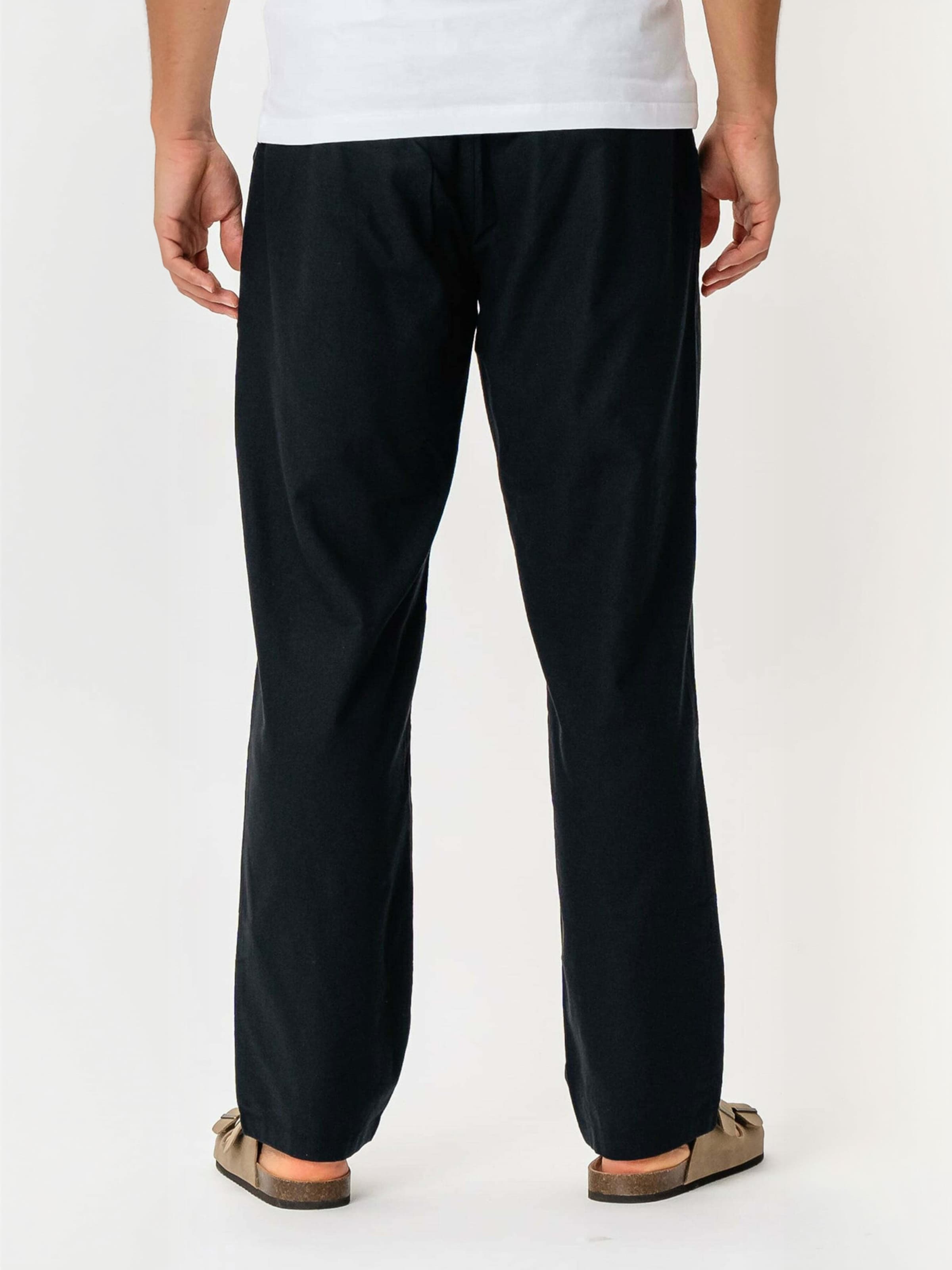 regular Pantaloni ' Cotton ' di TEESHOPPEN in nero