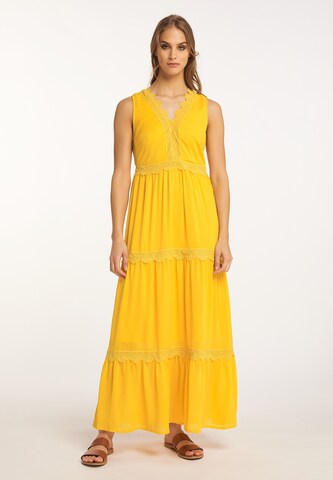 Robe IZIA en jaune : devant